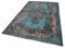 Blauer Handgewebter Anatolischer Teppich mit Eingefärbtem Bezug 3