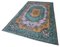 Blue Decorative Handmade Wool Overdyed Carpet 3