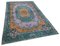 Blue Decorative Handmade Wool Overdyed Carpet, Image 2