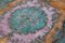 Überfärbter türkiser Vintage Teppich mit handverknüpfter Wolle 5