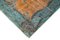 Überfärbter türkiser Vintage Teppich mit handverknüpfter Wolle 4