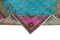 Turquoise Decorative Handmade Wool Overdyed Rug, Image 6