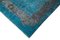 Blue Vintage Hand Knotted Wool Over-dyed Rug 4