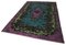Purpur Anatolischer Handgeknüpfter Überfärbter Teppich aus Wolle 3