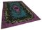 Purple Anatolian Hand Knotted Wool Overdyed Carpet, Image 2