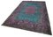 Vintage Fuchsia Handwoven Carved Overdyed Rug, Image 3
