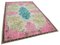 Pink Turkish Handmade Wool Overdyed Rug 2