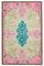 Pink Turkish Handmade Wool Overdyed Rug 1