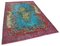 Multicolor Antique Handwoven Carved Overdyed Rug, Image 2