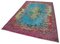 Multicolor Antique Handwoven Carved Overdyed Rug 3