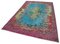 Multicolor Antique Handwoven Carved Overdyed Rug, Image 3