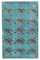 Turquoise Turkish Handmade Wool Overdyed Rug, Image 1