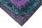 Blauer Dekorativer Handgemachter Überfärbter Teppich aus Wolle 4