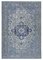 Blue Oriental Handwoven Carved Overdyed Rug, Image 1