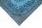 Orientalischer Handgewebter Gewebter Überfärbter Teppich in Blau 4