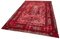 Roter Überknitterter Vintage Teppich aus Wolle 3