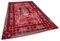 Vintage Red Hand Knotted Wool Overdyed Rug, Image 2