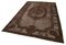 Brown Oriental Handwoven Carved Overdyed Rug 3