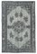 Grey Vintage Hand Knotted Wool Over-dyed Rug, Image 1