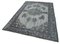 Grey Vintage Hand Knotted Wool Over-dyed Rug 3