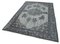 Grey Vintage Hand Knotted Wool Over-dyed Rug, Image 3