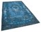 Vintage Blue Hand Knotted Wool Overdyed Rug, Image 2