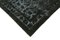 Alfombra decorativa negra de lana sobreteñida hecha a mano, Imagen 4