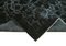 Schwarzer Dekorativer Handgeknüpfter Überfärbter Teppich aus Wolle 6