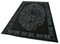 Schwarz Antiker handgewebter Teppich aus geschnitztem Stoff 3