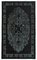 Schwarz Antiker handgewebter Teppich aus geschnitztem Stoff 1