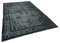 Black Turkish Handmade Wool Overdyed Rug, Image 2