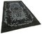 Black Antique Handwoven Carved Over dyed Rug, Image 2