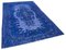 Blauer Handgewebter Anatolischer Teppich mit Eingefärbtem Bezug 2