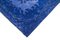Blauer Handgewebter Anatolischer Teppich mit Eingefärbtem Bezug 4