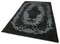 Schwarzer Dekorativer Handgeknüpfter Überfärbter Teppich aus Wolle 3