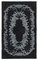 Alfombra decorativa negra de lana sobreteñida hecha a mano, Imagen 1