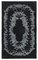 Black Decorative Handmade Wool Overdyed Rug 1