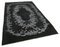 Schwarzer Dekorativer Handgeknüpfter Überfärbter Teppich aus Wolle 2