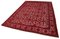 Großer Roter Überfärbter Handgeknüpfter Teppich aus Wolle 3