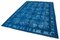 Tapis Vintage Teint Tissu en Laine Bleu 3