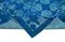 Tapis Vintage Teint Tissu en Laine Bleu 6