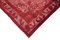 Roter Überfärbter Vintage Handknotted Teppich 4