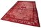 Red Vintage Hand Knotted Wool Over-dyed Rug 3