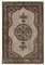 Antiker Handgewebter Teppich aus geschnitztem Braunem Stoff in Braun 1