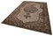 Antiker Handgewebter Teppich aus geschnitztem Braunem Stoff in Braun 3