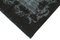 Schwarzer Dekorativer Handgeknüpfter Überfärbter Teppich aus Wolle 4