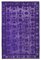 Purple Overdyed Handmade Wool Large Rug, Image 1