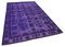 Lila Überfärbter Handgeknüpfter Teppich aus Wolle 2
