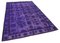 Purple Overdyed Handmade Wool Large Rug 2