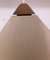 Vintage Pyramidal Ceiling Lamp with Beige Fabric Shade on Teak Mount, 1970s 2